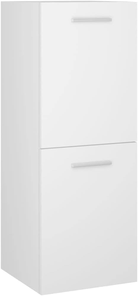 Lauuoeriau Ensemble de meubles de salle de bain en bois blanc pour maison et jardin