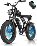 YVY Vélo Électrique, Batterie Amovible 20/40Ah, Autonomie 120km/150km/300km, Fat Bike Électrique, VTT Électrique 7 Vitesses, E-Bike Double Suspension, Double Disque, Écran LCD