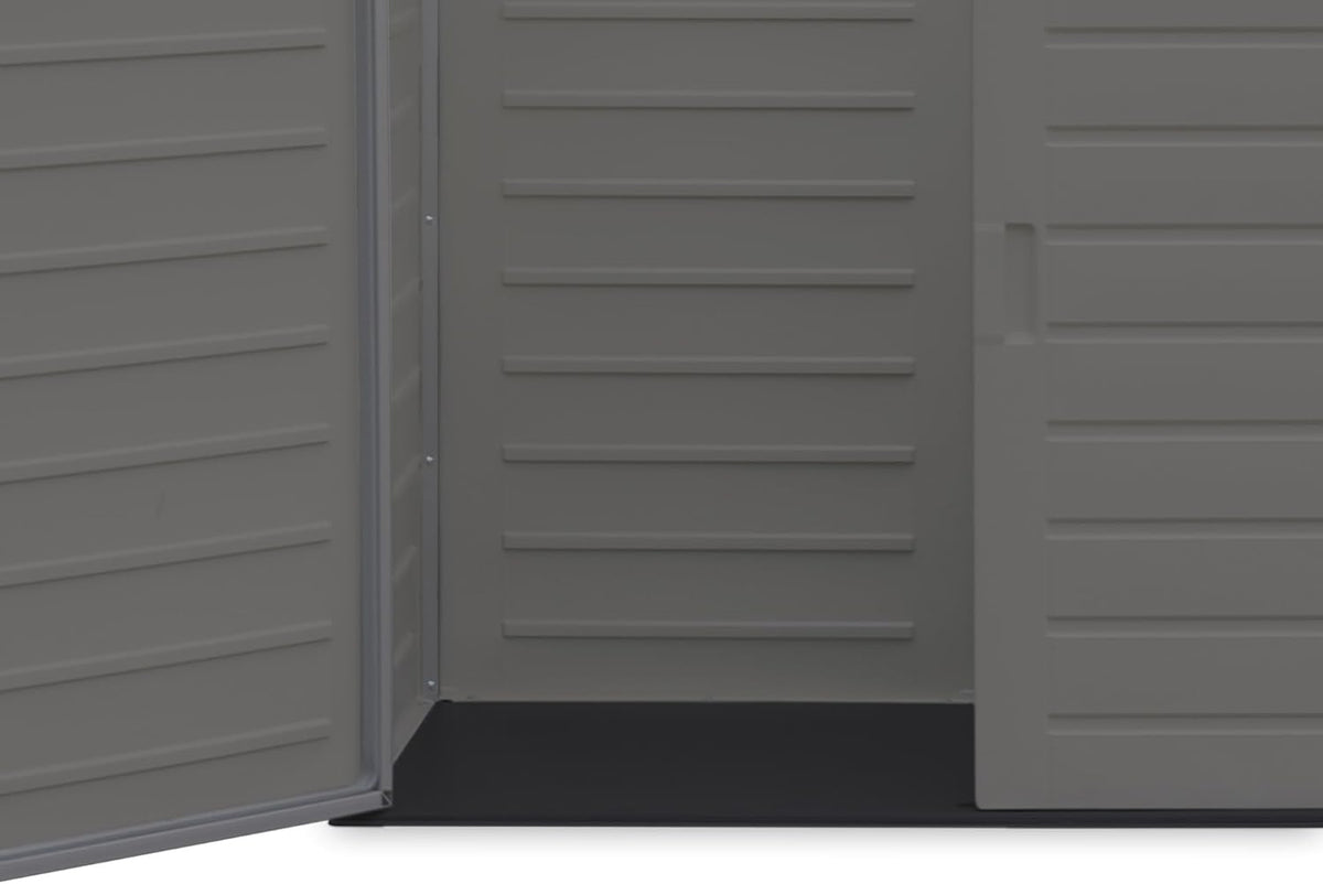 Armoire en résine 140x82x124cm. Structure en Acier, avec Plancher Inclus. Coffre extérieur, Hangar 1170 litres