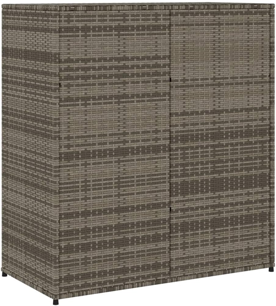 Canditree Armoire de Rangement de Jardin avec 2 Tiroirs 2 Portes, Meuble de Rangement Extérieur pour Outils Coussins (Gris)
