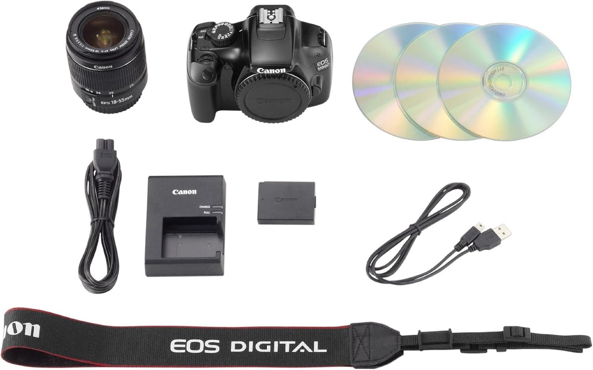 Canon EOS 1100D Appareil photo numérique Reflex 12.2 Mpix Kit Objectif 18-55mm III Noir