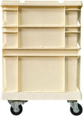 Panier avec roulettes pour rangement | Conteneurs résistants à grande capacité - Paniers organisateurs avec couvercles et roues, pour maison, bureau, extérieur, camping, garage, grenier, emballage