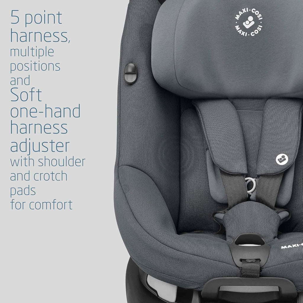 Maxi-Cosi AxissFix i-Size, Siège Auto Pivotant pour Petit, ISOFIX, de 4 mois à 4 ans (9-18kg), 61-105 cm, Authentic Graphite