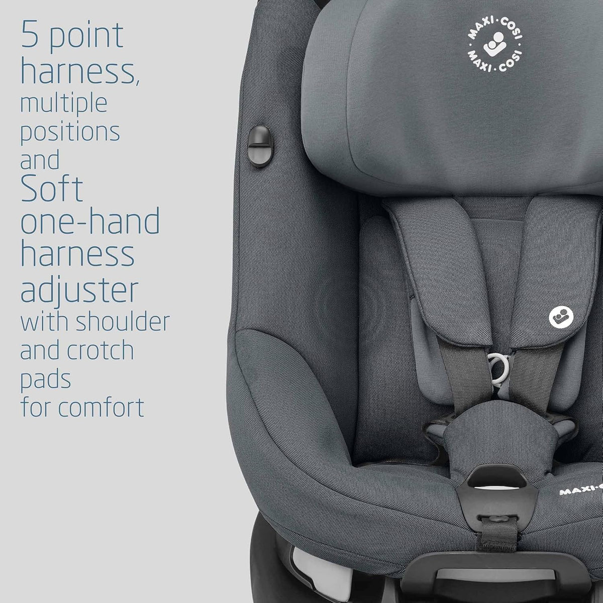 Maxi-Cosi AxissFix i-Size, Siège Auto Pivotant pour Petit, ISOFIX, de 4 mois à 4 ans (9-18kg), 61-105 cm, Authentic Graphite
