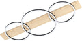 Eglo Plafonnier LED Boyal à 3 flammes, luminaire intérieur en bois, métal et plastique, lampe de plafond pour salon et couloir, blanc chaud, 101 cm