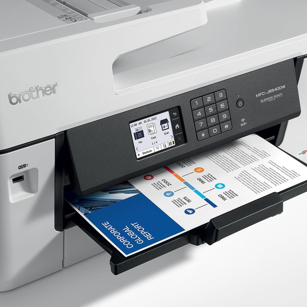 Brother MFC-J6540DW - Imprimante Multifonction 4 en 1 (Impression/Copie/Scan/Fax) - Jet d'encre Couleur - A4/A3 - Bacs de 250 Feuilles - Wifi Direct