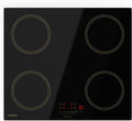Klarstein Victoria Plaque À Induction Encastrable - 4 Zones, 7000 W Avec Boosters, Curseur & Minuterie, Verrouillage Parental, Vitrocéramique Noire, Largeur 59 cm