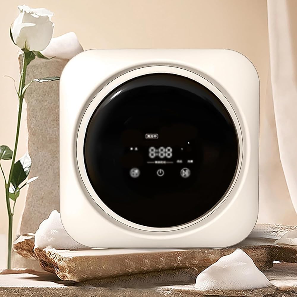 Mini machine à laver et séchage de 3,5 L, sèche-linge entièrement automatique de 170 W, avec barillet intérieur en acier inoxydable, faible bruit, pour appartement, maison, dortoir (taille : bureau +
