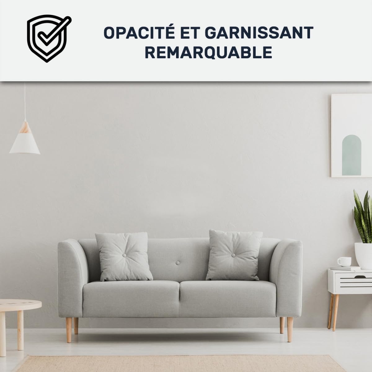ARCANE INDUSTRIES Peinture Mur et Plafond, Satin, Velours, biosourcée - 10 L (+ ou - 120m² par Couche) Blanc Crème - RAL 9001