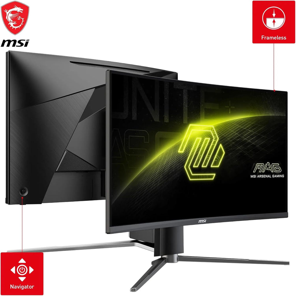 MSI MAG 27CQ6PF Écran Gaming incurvé FHD de 27" - Dalle Rapid VA 2560 x 1440 1500R, 180 Hz / 0,5ms (GtG, Min.), AMD FreeSync - DP 1.2a, HDMI 2.0b CEC