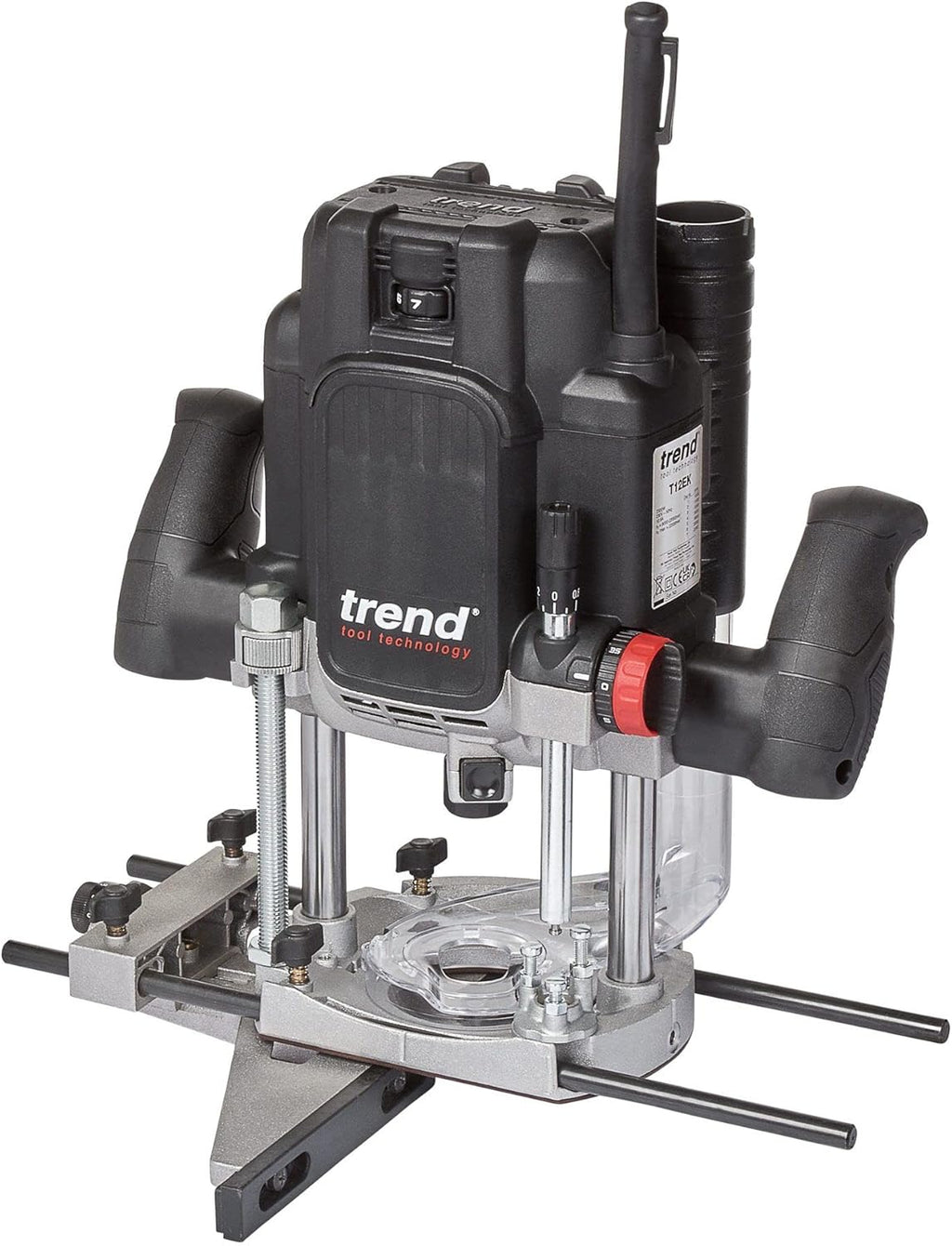 Trend T12 Défonceuse Plongeante, 2300W, 12mm, 230V, Profondeur 80mm, Montage Serrures et Joints, T12EK/EURO