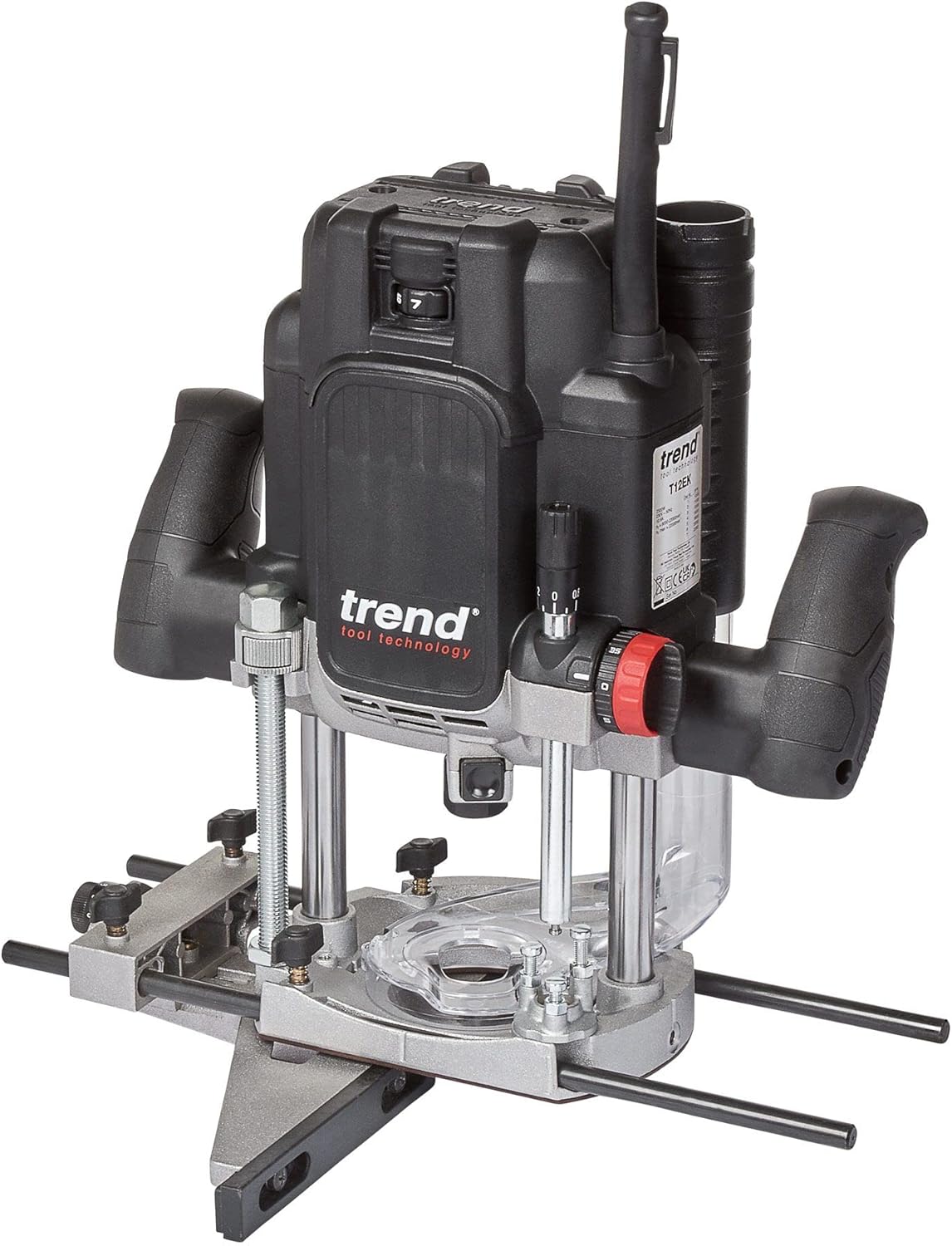 Trend T12 Défonceuse Plongeante, 2300W, 12mm, 230V, Profondeur 80mm, Montage Serrures et Joints, T12EK/EURO