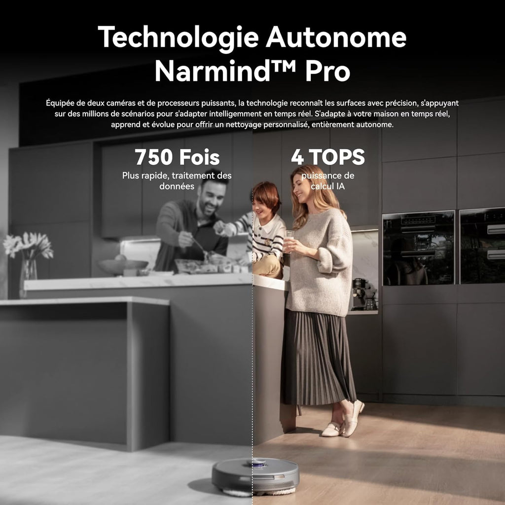 NARWAL Freo Z10 Ultra Robot Aspirateur Laveur, Balai Intelligent 18000Pa - Extension Serpillère Dynamique, Système Anti-Enchevêtrement, Nettoyage Humide/Sèche, Station Tout-en-Un