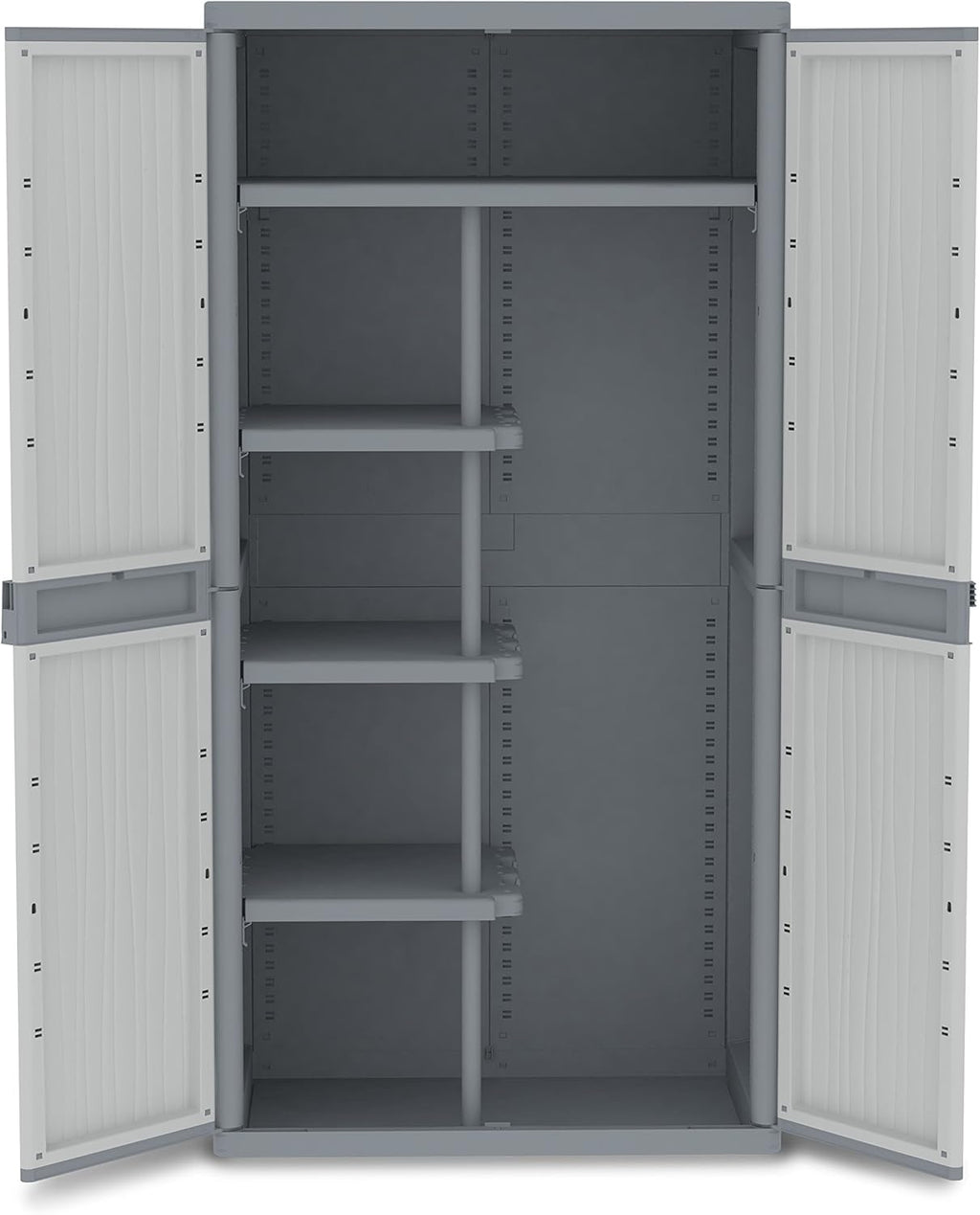 Terry - Jumbo 3900 UW, Armoire à 2 portes Multifonction, Armoire à Balais, 4 Étagères Internes, pour Intérieur et Extérieur Couvert, 89,7x53,7x180 cm