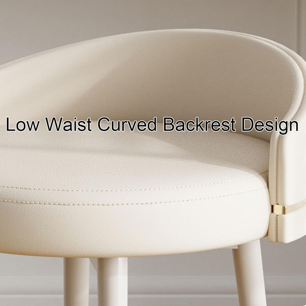 Tabouret de coiffeuse élégant et moderne gris avec pieds en métal, siège polyvalent durable pour chambre à coucher, salon, décoration d'intérieur, station de maquillage