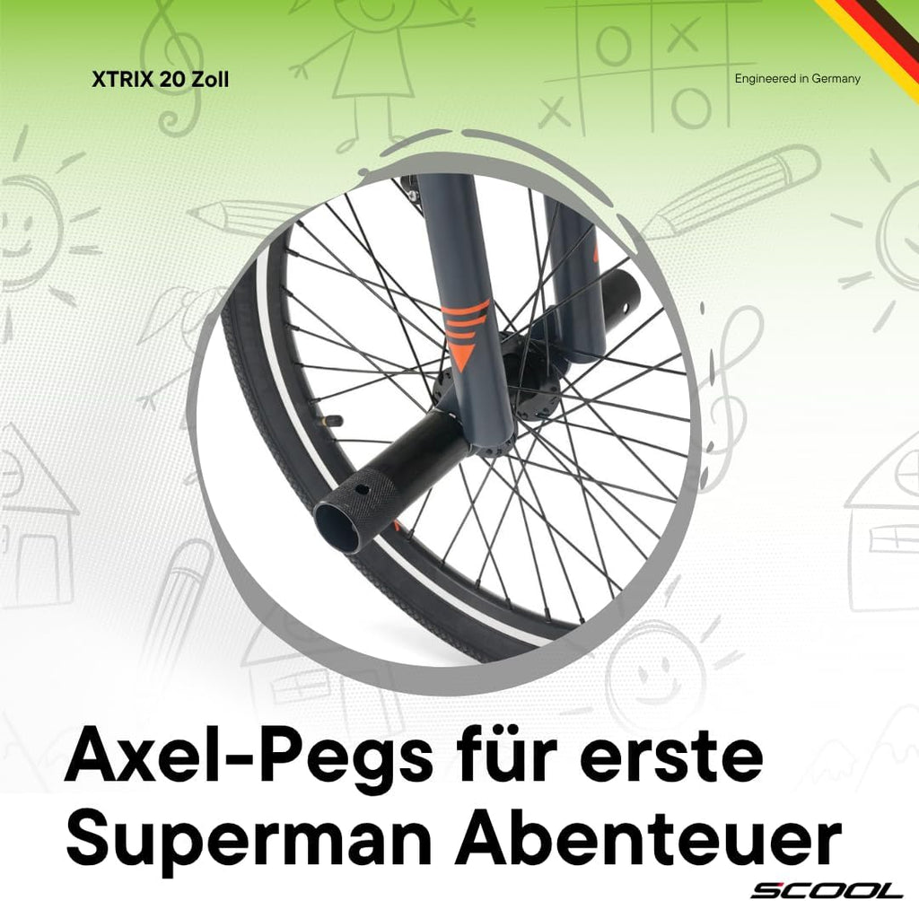 S'COOL XtriX BMX 16 et 20" 1 vitesse | Freewheel | BMX | Vélo pour garçons et filles | Vélo enfant avec composants de qualité supérieure | Roue libre