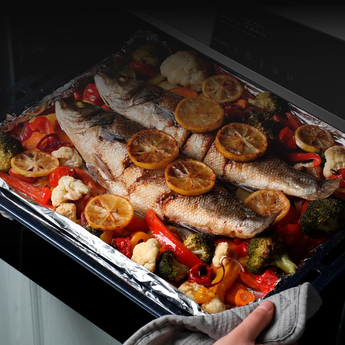 Cecotec Four encastrable 60cm Bolero Hexa SM406000 Glass White A+. 2900W, 72L, 12 Fonctions, Steak Master, Pizza Master, Steam Assist, Steam EasyClean, Mode Eco, Décongélation, Minuterie électronique