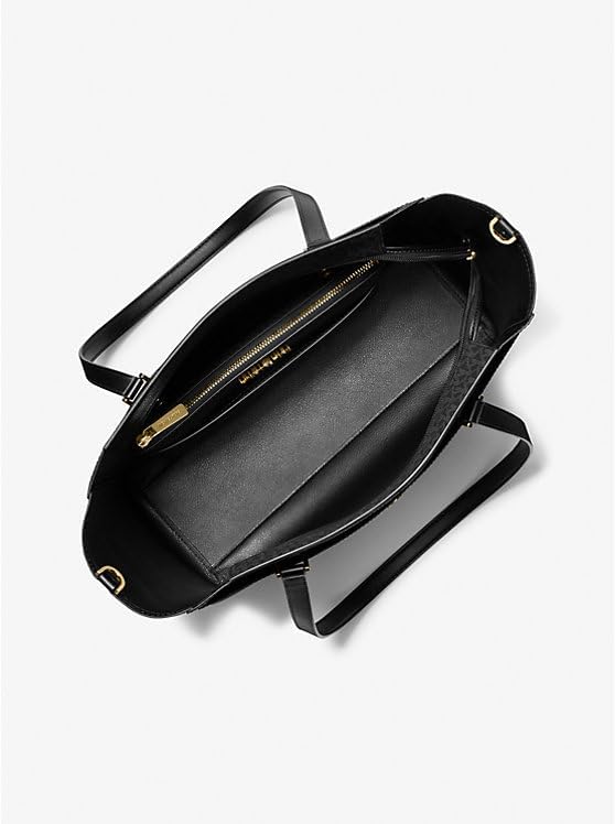 Maisie Pochette 3 en 1 pour femme avec fermeture éclair sur le dessus et bandoulière MK Signature, noir, Large