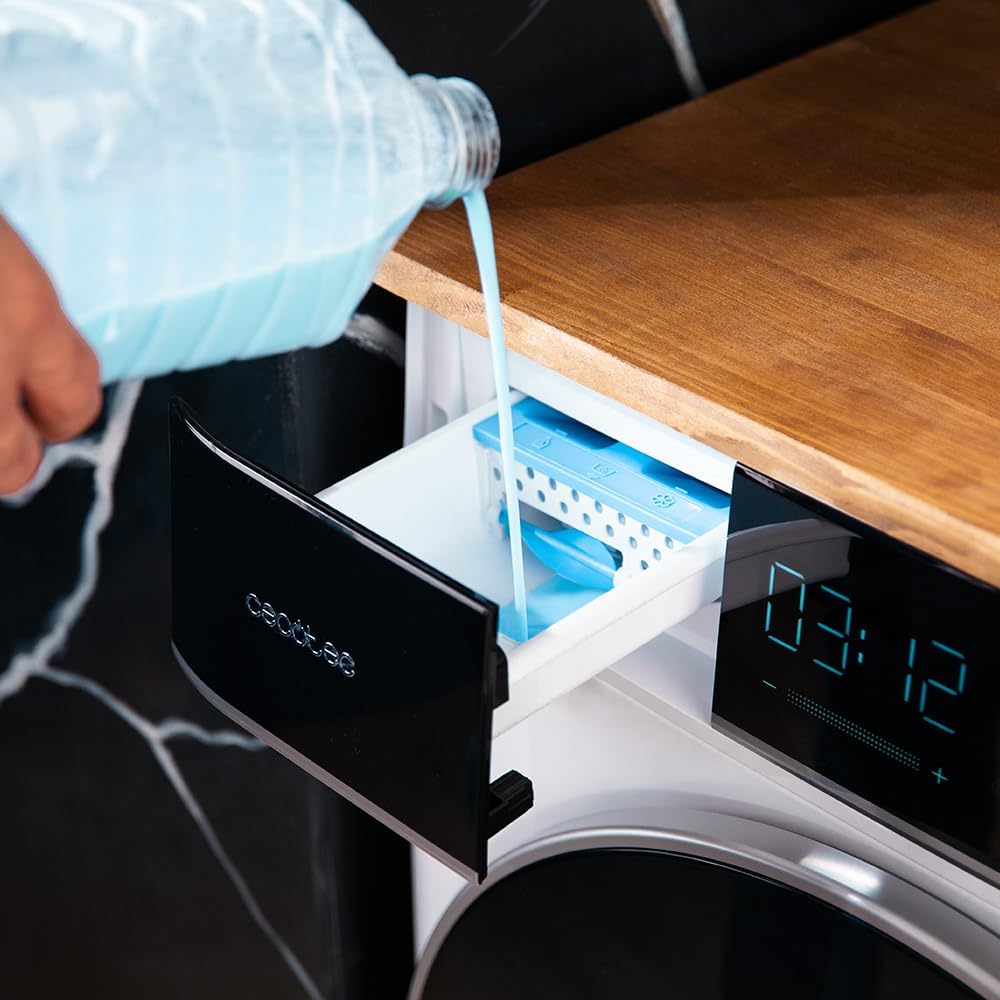 Cecotec Lave-linge 9Kg Chargement Frontal Bolero DressCode 9900 Autodose Inverter FullColor A, 1400 rpm, Écran FullColor 10,3", 16 programmes, Moteur Inverter Plus, SteamMax, Classe A, Blanc