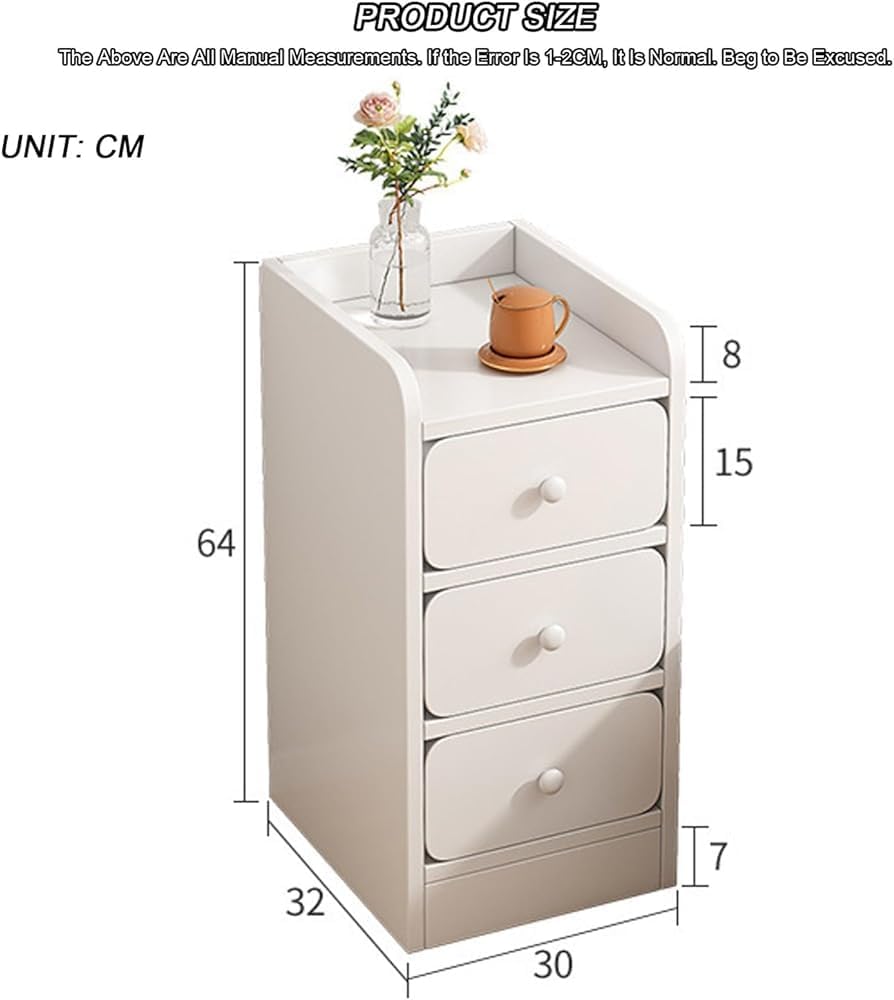 FDSGEEE Table de chevet pour adulte avec 3 tiroirs de rangement, meuble d'appoint pour chambre à coucher, salon