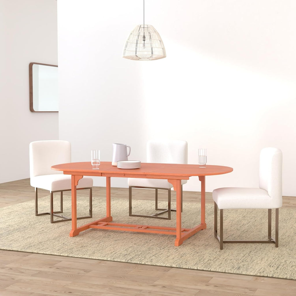 Casaria Table de Jardin Vanamo en Bois d'eucalyptus 200x100x74cm Table Extensible avec rallonge pour extérieur terrasse