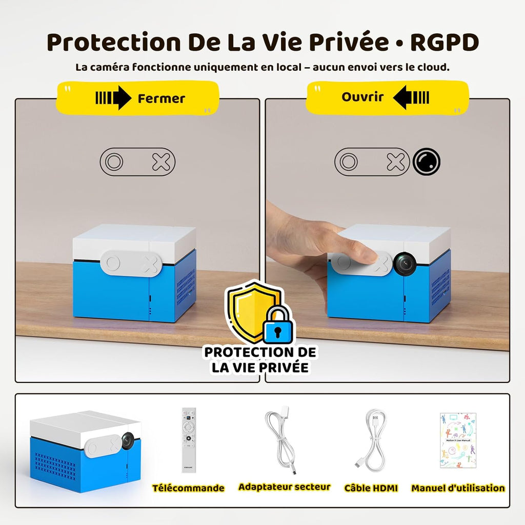 KINHANK MotionX Consoles de Jeux à Détection de Mouvement, Système de Jeu Vidéo Plug&Play pour Interactif Parent-Enfant, Sans abonnement & Manette,Jouet Cadeau pour garçons et Filles à partir de 3 Ans