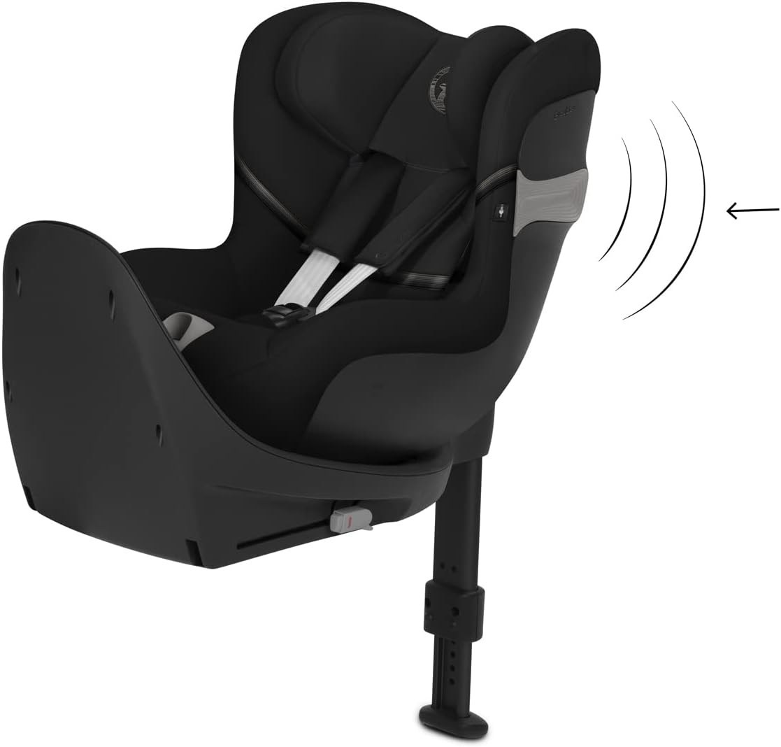 CYBEX Gold Siège Auto Enfant Sirona S2 i-Size, De 3 mois à 4 ans environ, Max. 18 kg, Compatible avec SensorSafe, Moon Black
