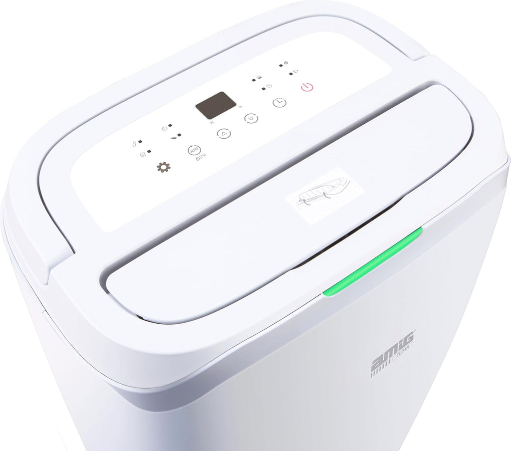 Amig - Déshumidificateur MIST | Capacité 20L/Jour | Régulation de l'humidité et minuterie | Réservoir d'eau amovible 6,5L | 36x28x56 cm | 260W | Couverture 165m³/h | Silencieux 45 dB | Séchage linge