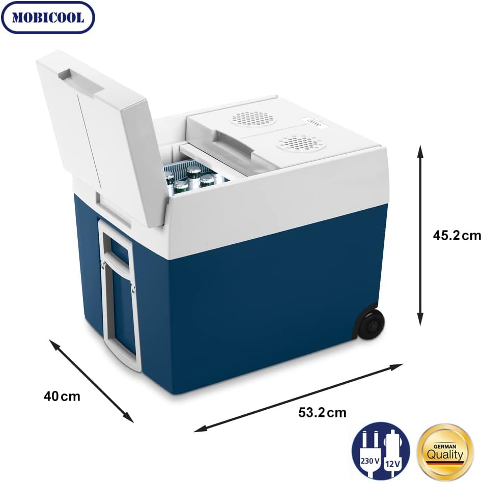 Mobicool MT48W Glacière électrique portable de 48 l, 12 V et 230 V pour voiture, camion, bateau, camping-car et prise de courant