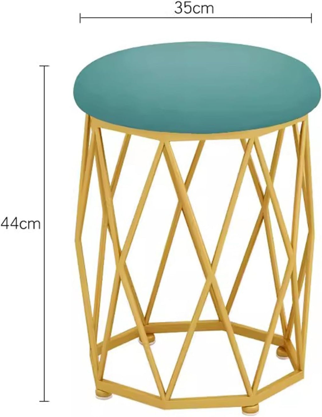 Tabouret de maquillage moderne en fer rembourré avec rembourrage en éponge - Banc à chaussures polyvalent pour chambre à coucher et salon - Élégant siège de coiffeuse pour décoration d'intérieur