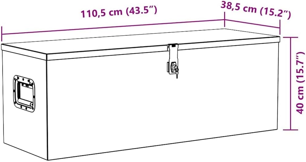 vidaXL Boîte Outils en Aluminium Argenté Coffre de Rangement Caisse à Outils