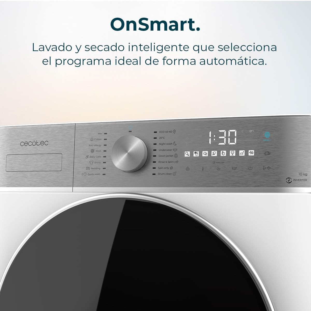 Lave-linge à chargement frontal Cecotec Bolero DressCode 10800 Inverter A