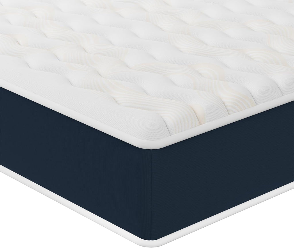 TEENO Mémoire Ensemble Composè, Matelas en Mousse 140x190x32 cm+Sommier tapissier volige,9 Pieds Inclus,Ensemble Matelas et sommier