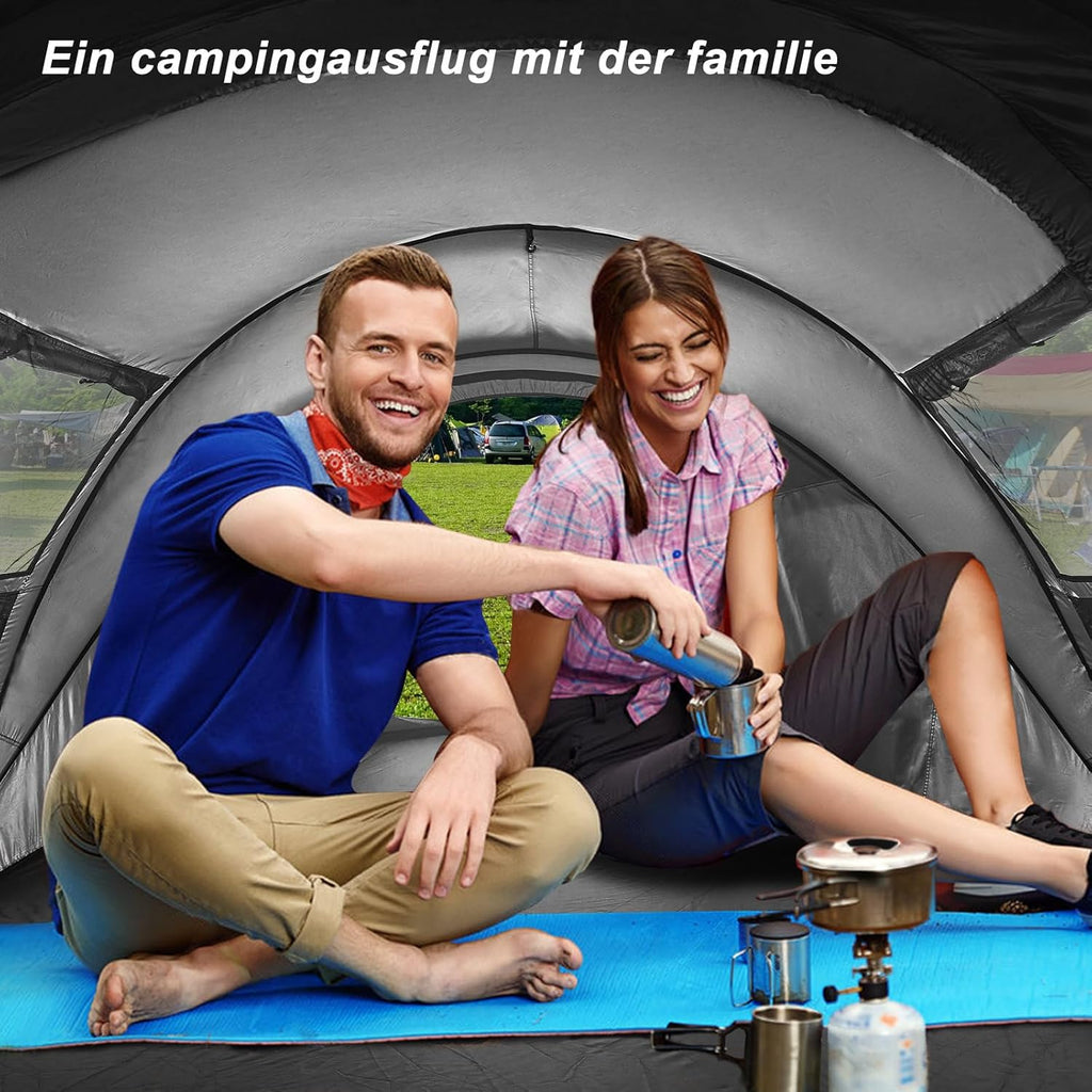 CLIPOP Tente de plage pliable à ouverture rapide pour 1 à 3 personnes, UPF 50+, abri solaire imperméable pour camping, pêche, pique-nique, plage (245 x 145 x 100 cm, noir)