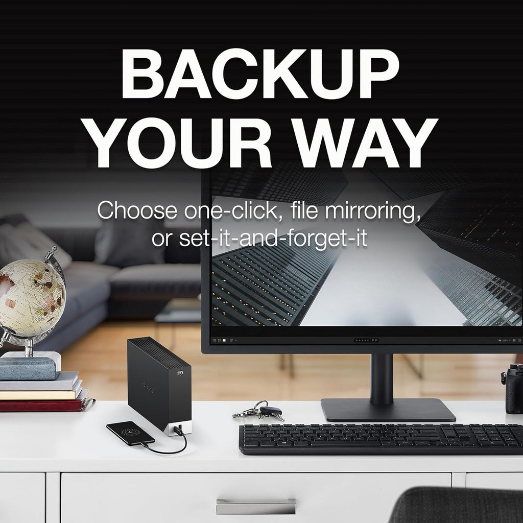 Seagate One Touch Hub 6To, Disque Dur Externe, USB 3.0, pour PC, ordinateur portable et Mac, Services Rescue (STLC6000400)