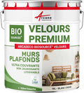 ARCANE INDUSTRIES Peinture Mur et Plafond, Satin, Velours, biosourcée - 10 L (+ ou - 120m² par Couche) Blanc Crème - RAL 9001