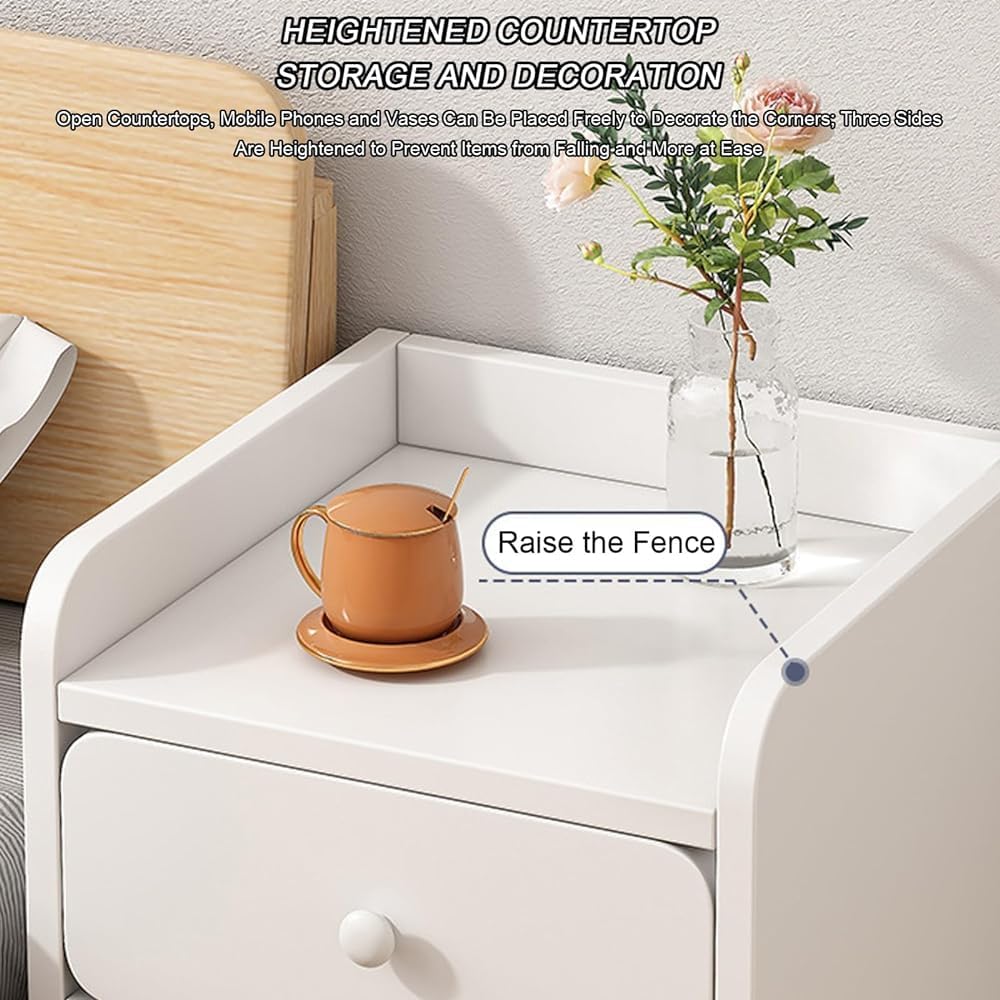 FDSGEEE Table de chevet pour adulte avec 3 tiroirs de rangement, meuble d'appoint pour chambre à coucher, salon