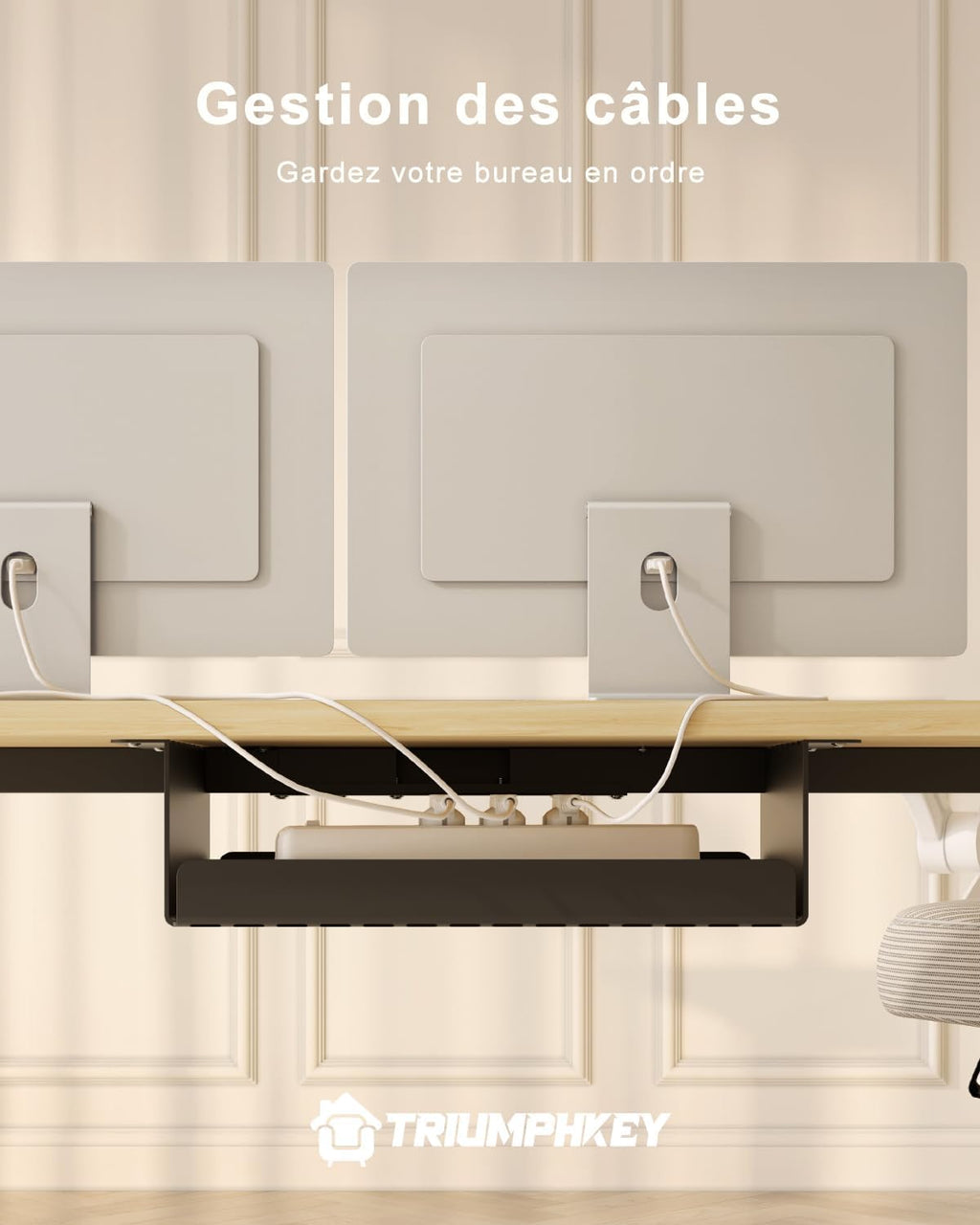 TRIUMPHKEY Bureau électrique 160 x 80 cm, réglable en hauteur, prise USB, 3 contrôles mémoire, table d'ordinateur, pour bureau, position debout