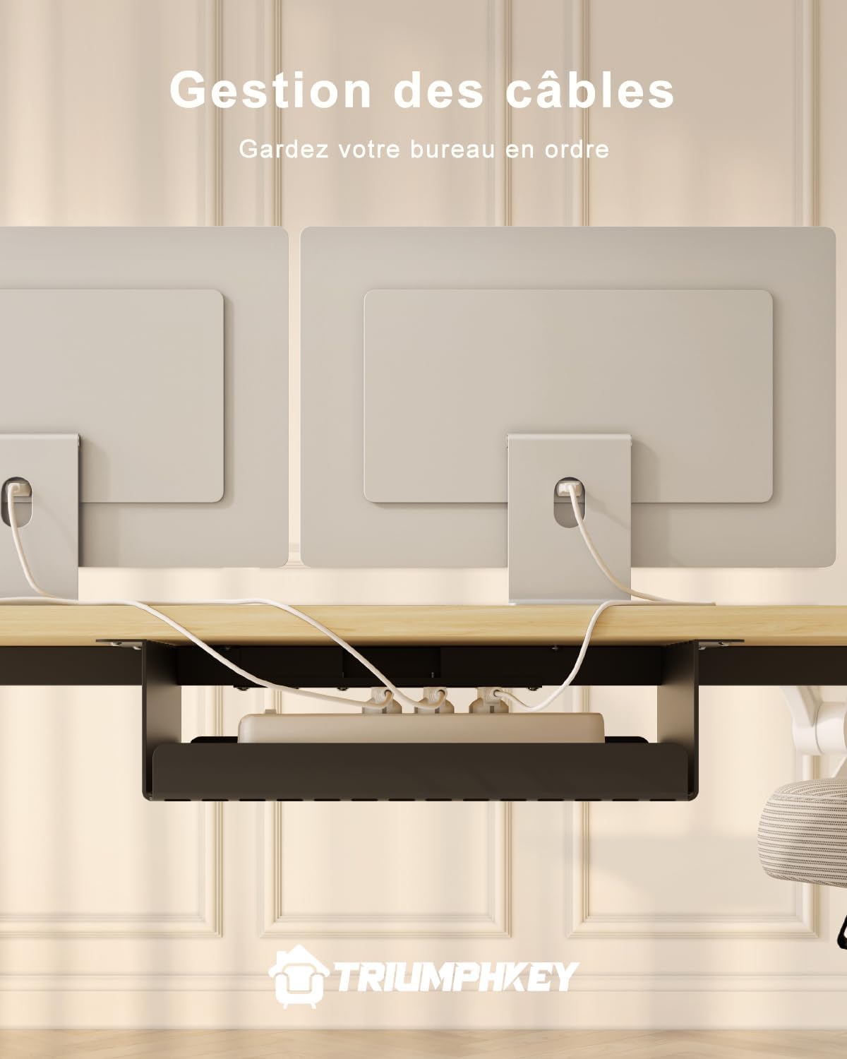 TRIUMPHKEY Bureau électrique 160 x 80 cm, réglable en hauteur, prise USB, 3 contrôles mémoire, table d'ordinateur, pour bureau, position debout