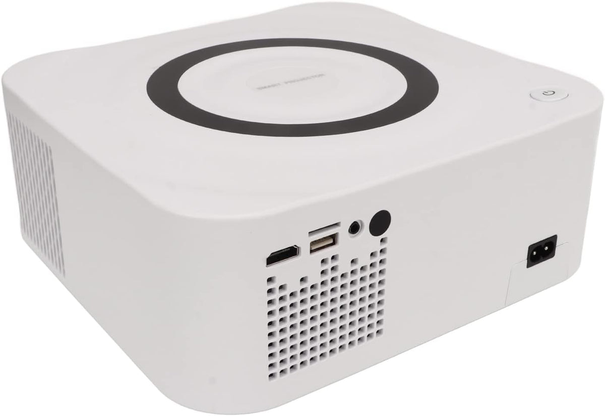 Accueil Projecteur WiFi 2.4G 5G, Projecteur Correction de la Distorsion Trapézoïdale à Télécommande pour Les Jeux (Prise UE)