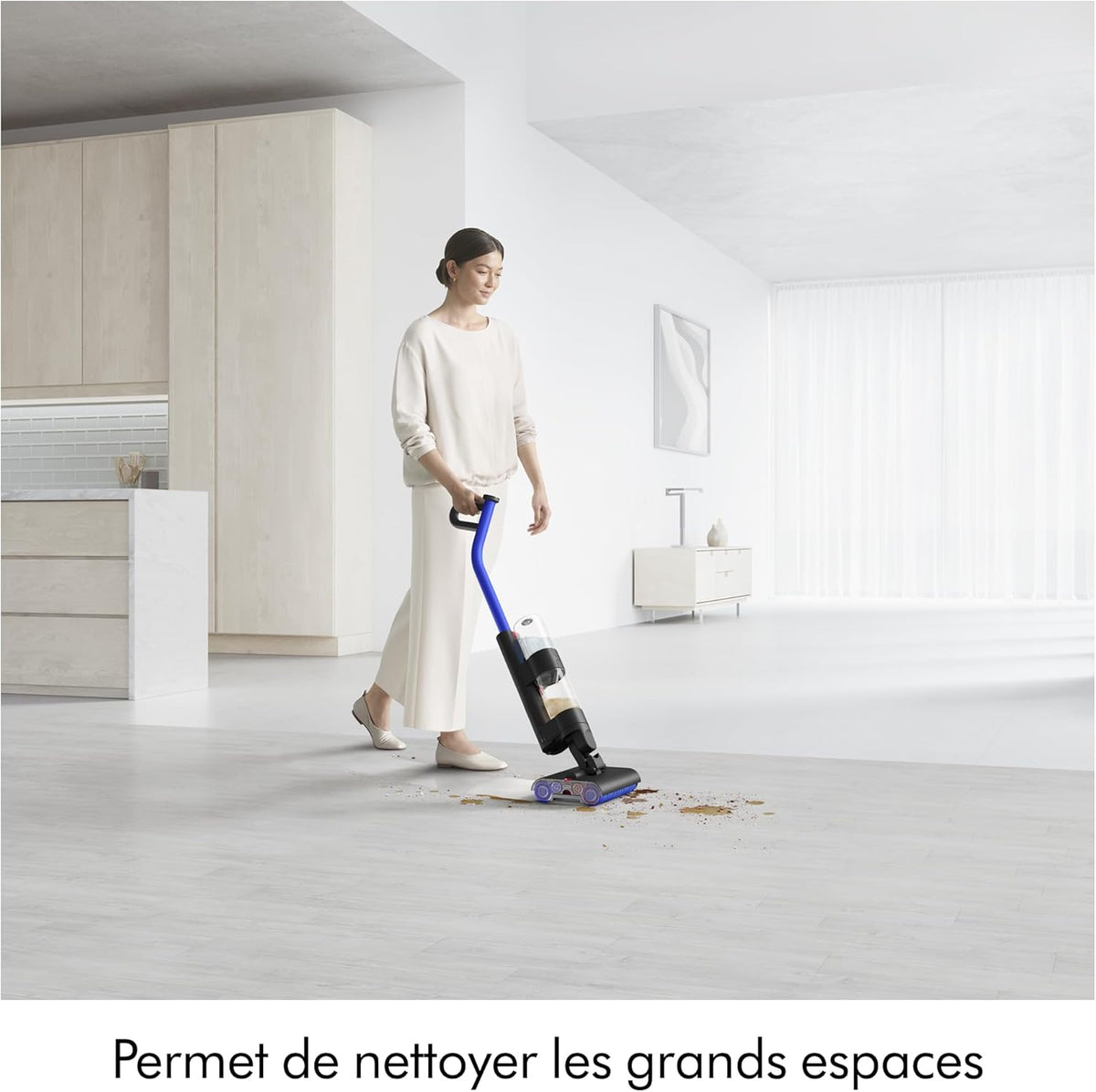 Dyson WashG1 Nettoyeur de sols durs – Nettoyage Humide Puissant (Noir/Bleu)