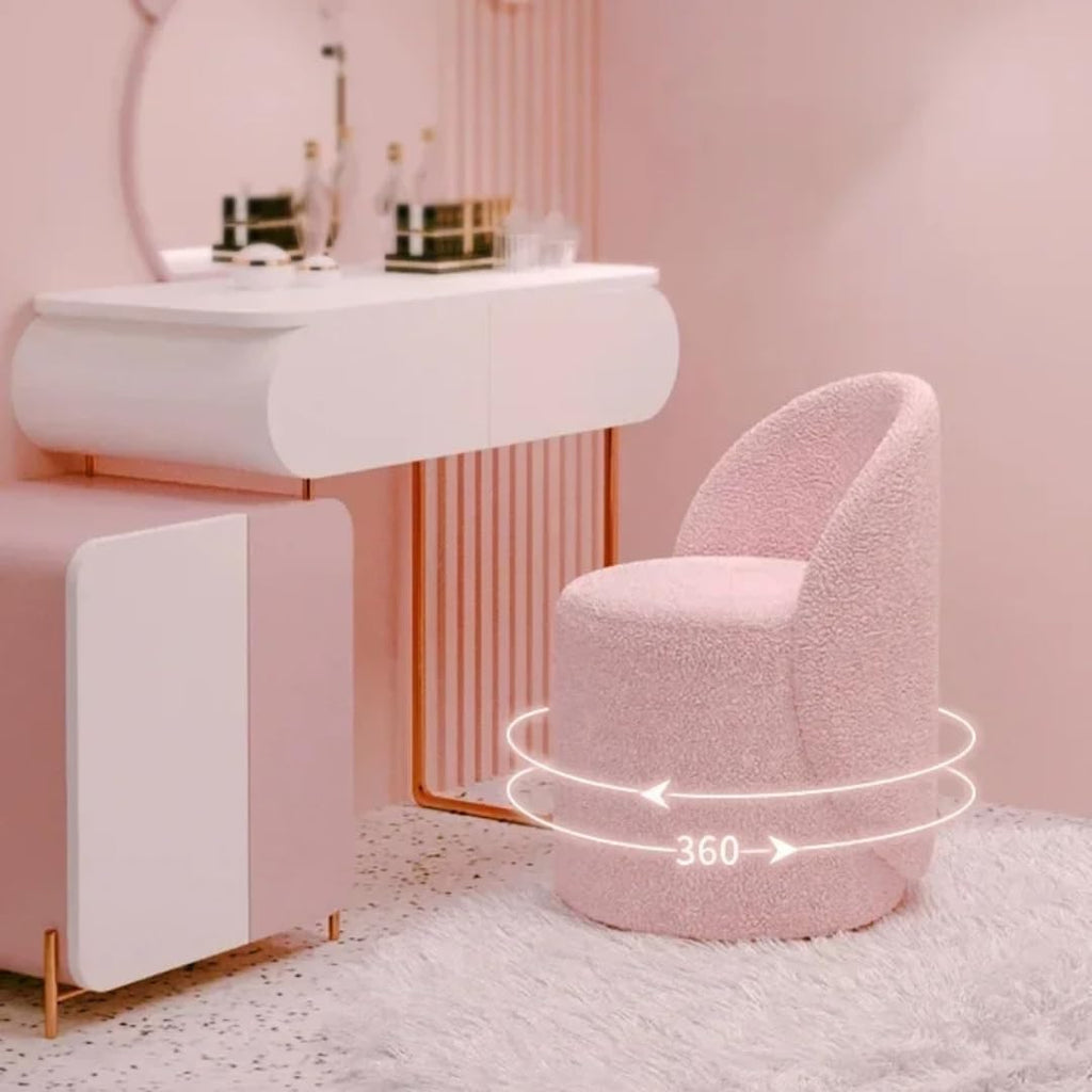 Tabouret de maquillage nordique de luxe – Élégant fauteuil de coiffeuse en cachemire pour chambre à coucher, meuble, décoration d'intérieur, siège de maquillage confortable