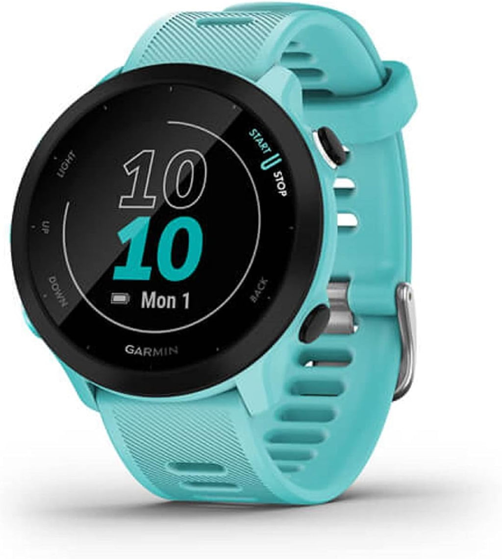 Forerunner 55 Montre de Course GPS avec entraînements Quotidiens suggérés, jusqu'à 2 semaines d'autonomie, Aqua