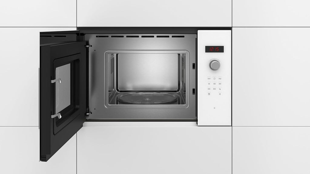 Bosch BFL523MW1F, Série 4, Micro-ondes, Encastrable, Blanc