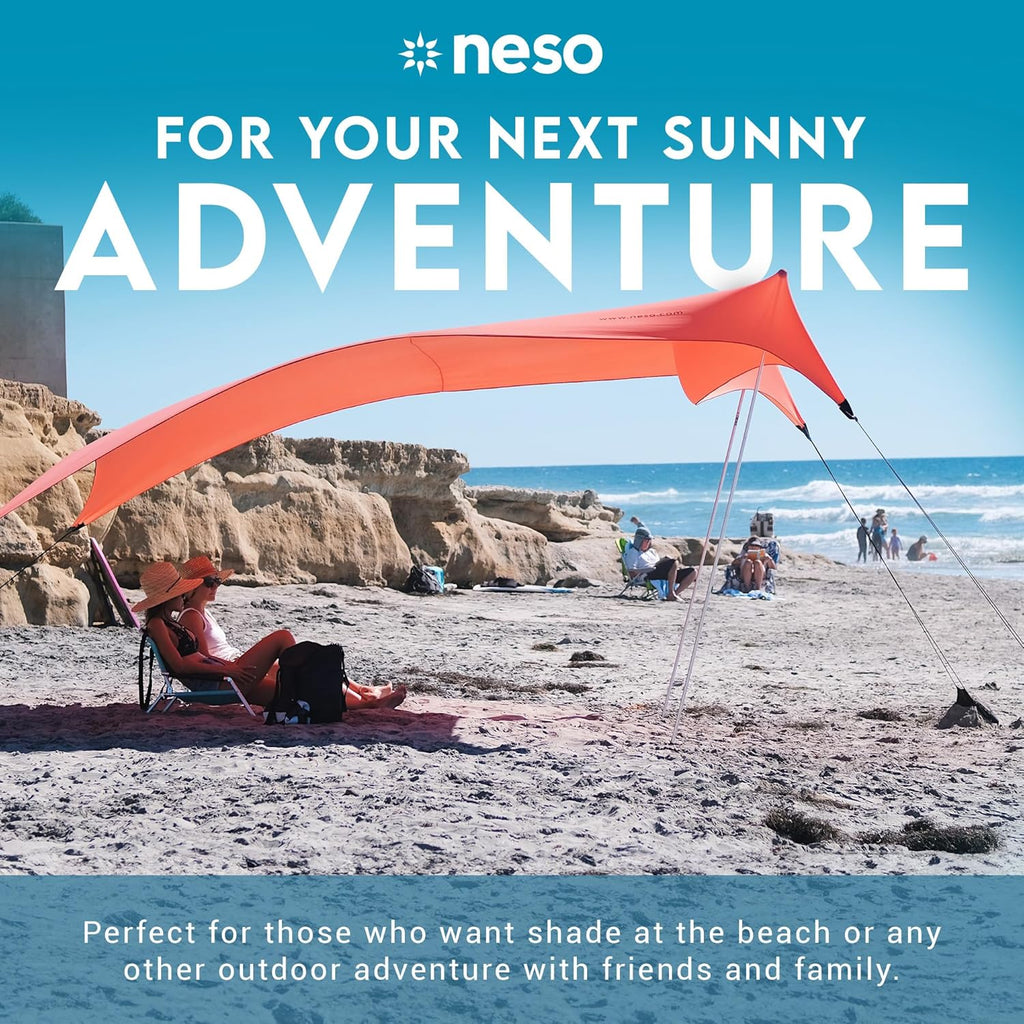 Gigante Tente de Plage Neso Tents, 2,5 m (8 pi) de Hauteur, 3,4 m (11 pi) x 3,4 m (11 pi), Coins renforcés et Poche réfrigérée