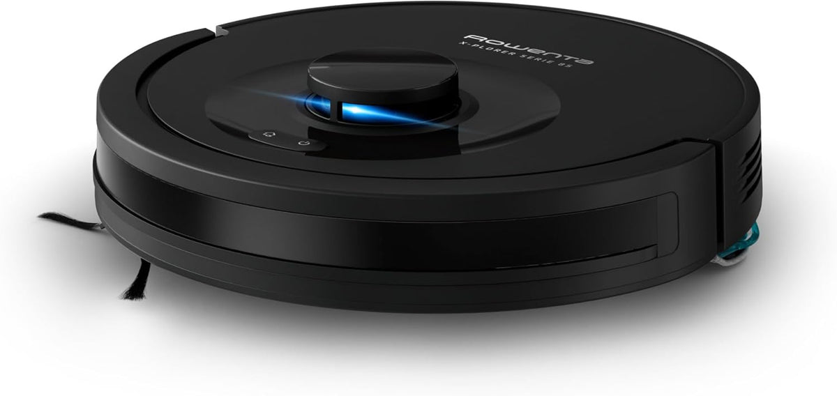 Rowenta X-PLORER Serie85, Aspirateur robot laveur, Aspiration en profondeur, Navigation intelligente, Détection laser à 360°, RR87C5FE, Noir