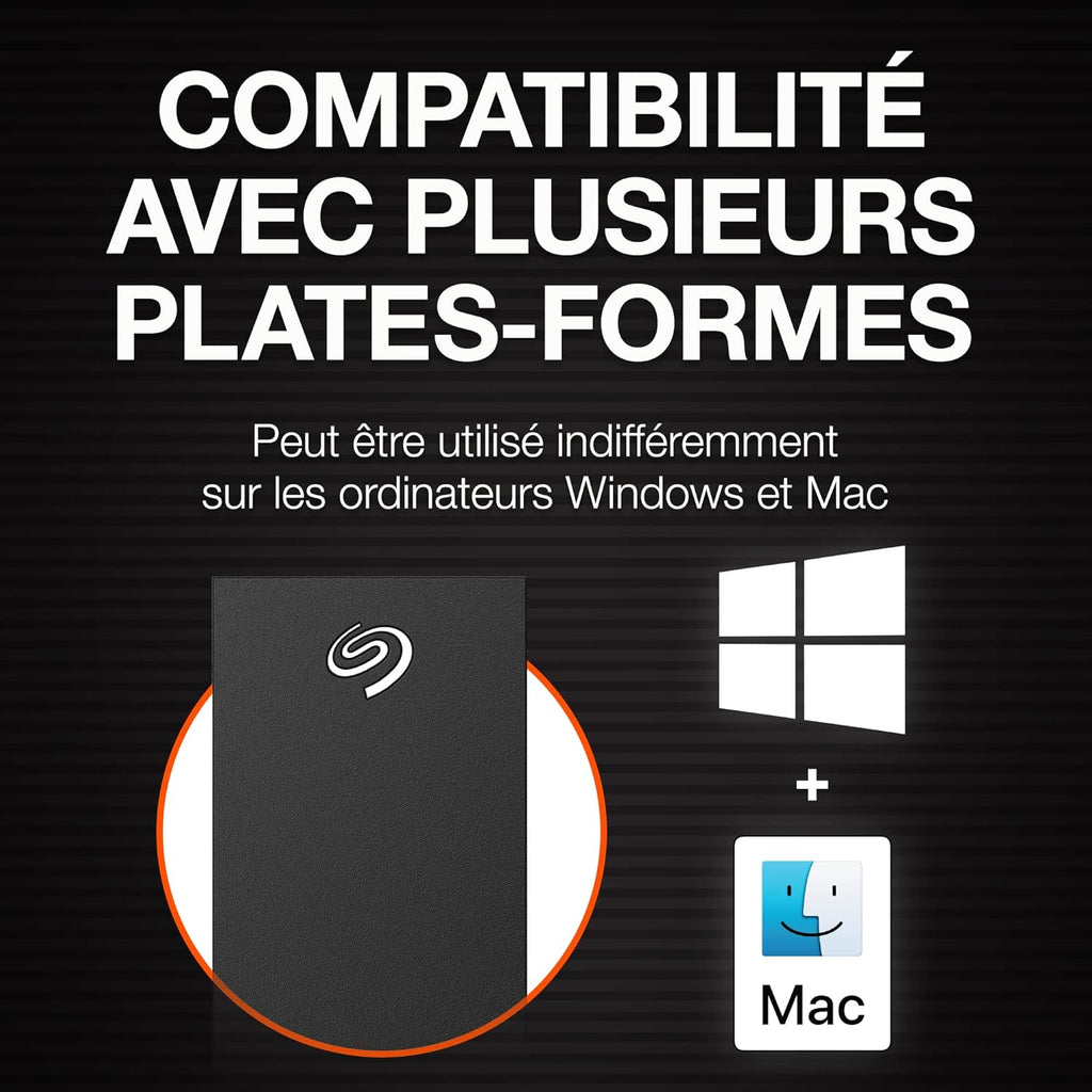 Seagate One Touch Hub 10To, Disque Dur Externe, USB 3.0, pour PC, ordinateur portable et Mac, Services Rescue (STLC10000400)