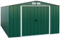 Duramax ECO Abri de jardin en métal galvanisé à chaud avec structure de toit renforcée et solide Vert 10 x 12 cm