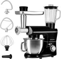 ZEEGMA PLANEET MULTI Robot Planétaire 1900W 3-in-1, Robot de Cuisine Multifonction avec bol de 6,2 L, Poignée et Couvercle, Gobelet Mixeur, Hachoir 6 Vitesses