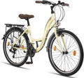 Licorne Bike Stella Premium City Bike 24,26 et 28 pouces – Vélo pour filles, garçons, hommes et femmes – Dérailleur Shimano 21 vitesses – Vélo hollandais